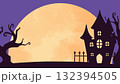 大きな月のハロウィン背景 132394505