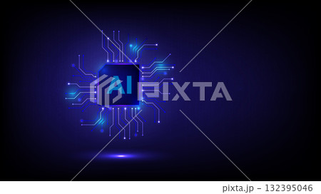 Artificial Intelligence Chipset with Futuristic Digital Circuit Design Artificial Intelligence Chipset with Futuristic Digital Circuit Design 132395046