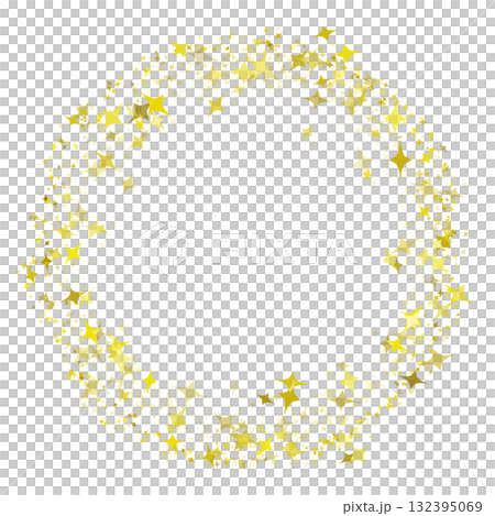 Sparkling star circle frame 132395069