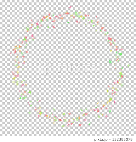 Sparkling star circle frame 132395079