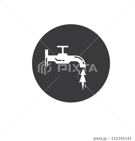 water flow from faucet   icon vector concept design template 132395241