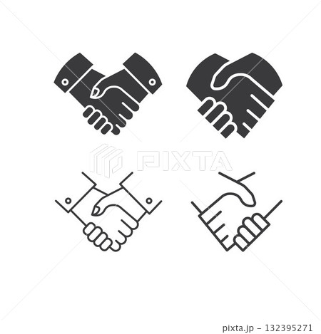 shake hands icon vector concept design element template shake hands icon vector concept design element template 132395271