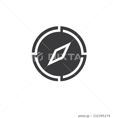 compass line icon vector concept design template compass line icon vector concept design template 132395274
