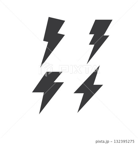 thunderbolt icon vector element design template thunderbolt icon vector element design template 132395275