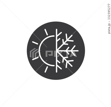 hot and cool icon vector concept design template hot and cool icon vector concept design template 132395277