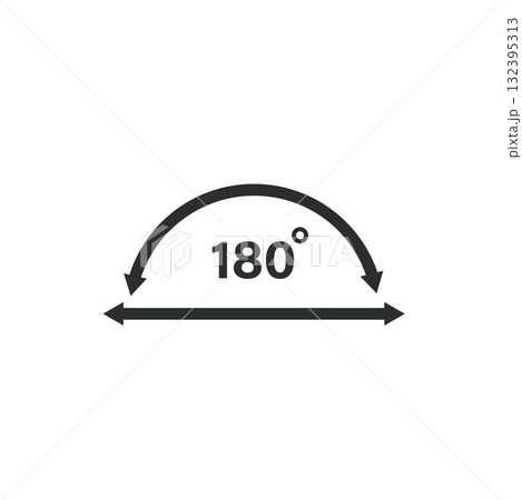 180 degrees rotation angle icon vector concept design template 180 degrees rotation angle icon vector concept design template 132395313