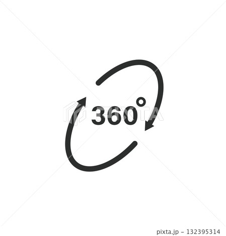 360 degrees rotation angle icon vector concept design template 360 degrees rotation angle icon vector concept design template 132395314