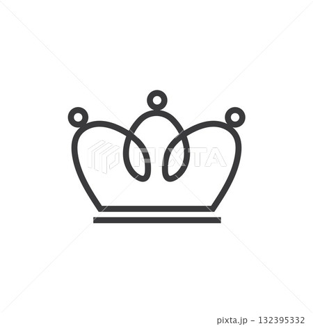 crown line element icon vector concept design template crown line element icon vector concept design template 132395332