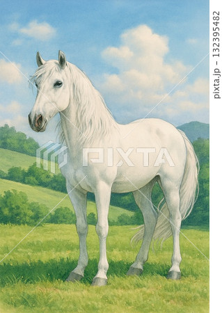 「緑の草原に立つ栗毛の馬」 「青空の下、優雅にたたずむ馬」 「自然の中の力強い栗毛馬」 「緑の草原に立つ栗毛の馬」 「青空の下、優雅にたたずむ馬」 「自然の中の力強い栗毛馬」 132395482