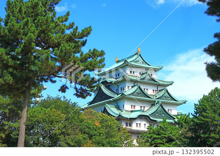 愛知県名古屋市、名古屋城の風景 132395502
