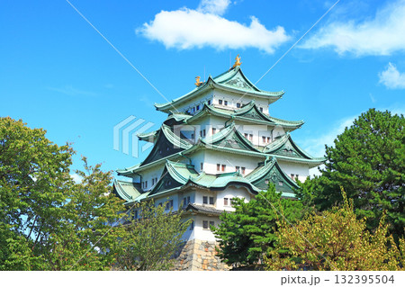 愛知県名古屋市、名古屋城の風景 愛知県名古屋市、名古屋城の風景 132395504