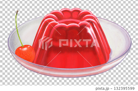 Illustration of strawberry jelly 132395599