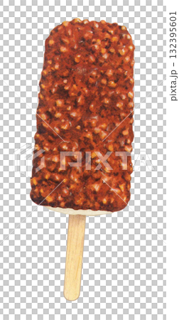 Crunchy ice cream bar illustration Crunchy ice cream bar illustration 132395601