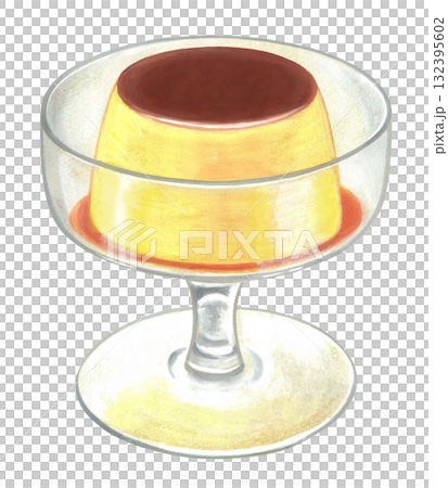 甜點杯和布丁插圖 甜點杯和布丁插圖 132395602