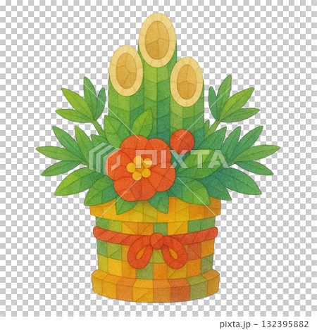 [新年] 門松插畫 132395882