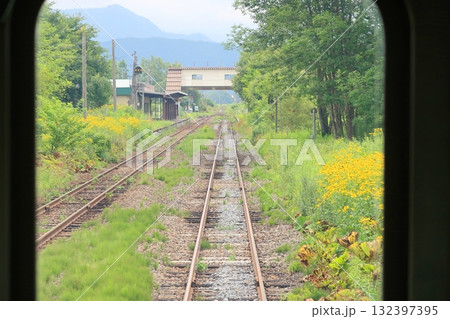 JR北海道石北本線中愛別駅から伊香牛駅間の風景(2023年夏) 132397395