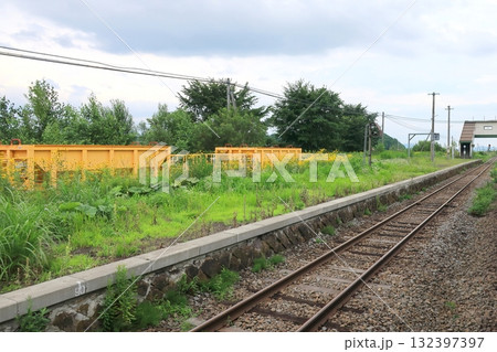 JR北海道石北本線中愛別駅から伊香牛駅間の風景(2023年夏) 132397397