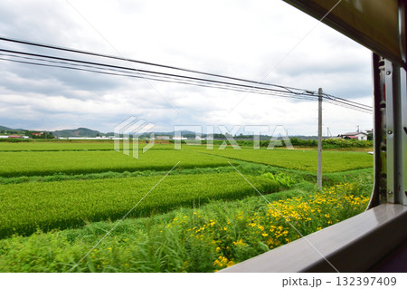 JR北海道石北本線中愛別駅から伊香牛駅間の風景(2023年夏) 132397409