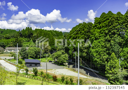 高森　倉田桜公園　展望台からの眺め　草部郷土資料館　熊本県高森町 132397545