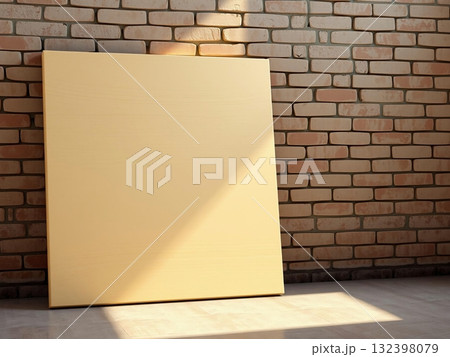 Rustic Interior with Textured Wall and Beige Panel 132398079