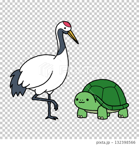 起重機和烏龜 132398566