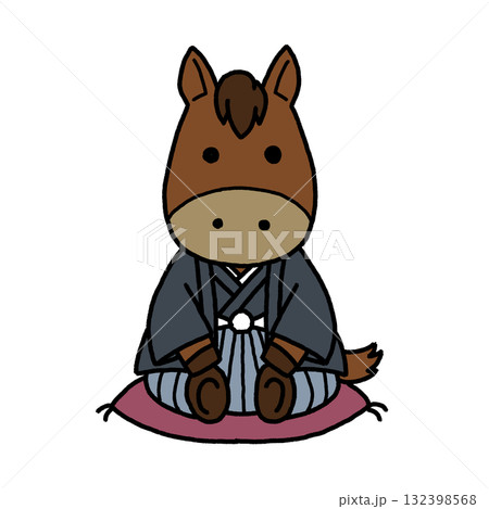 馬の新年の挨拶 132398568