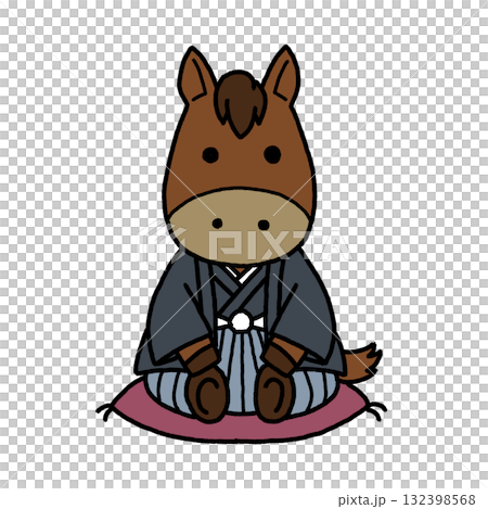 馬の新年の挨拶 132398568