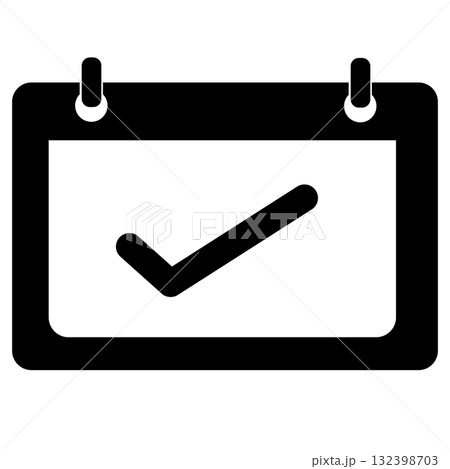 Complete event icon. Event calendar sign. Calendar symbol. flat style. 132398703