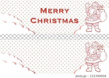 Christmas banner Santa and gift bag copy space design illustration material Christmas banner Santa and gift bag copy space design illustration material 132399008