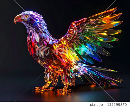 レインボークリスタル製のイーグル 132399870