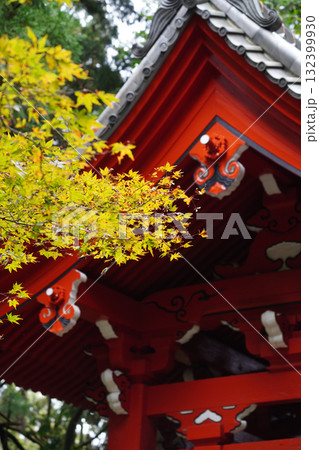 比叡山延暦寺横川の朱塗りの建物 132399930