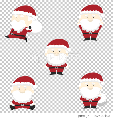 クリスマスのサンタさんのイラストセット 132400108