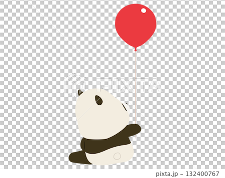 氣球和熊貓 132400767