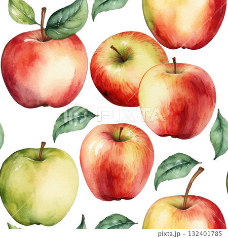 peach fruit pattern on white background 132401785