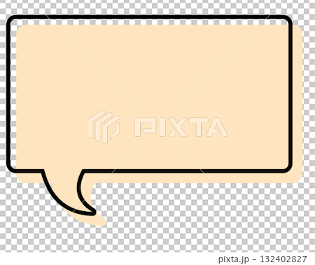 Simple speech bubble with misaligned lines - Rectangle 132402827