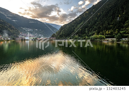The long lake in Trabzon fascinates with its view. 132403245