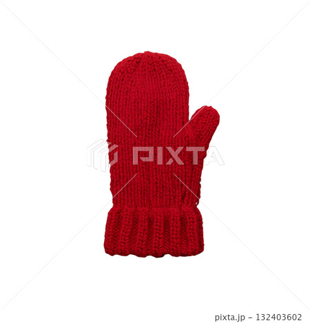 knitted gloves isolated on white background knitted gloves isolated on white background 132403602