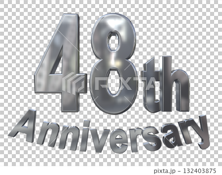 3DCG text "48th Anniversary/48th Anniversary Mark Sparkle" 132403875