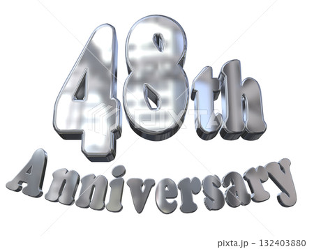 3DCG文字「48th Anniversary/48周年マークキラキラ」 3DCG文字「48th Anniversary/48周年マークキラキラ」 132403880