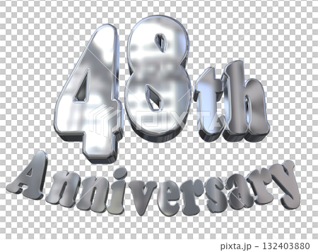 3DCG文字「48th Anniversary/48周年マークキラキラ」 3DCG文字「48th Anniversary/48周年マークキラキラ」 132403880