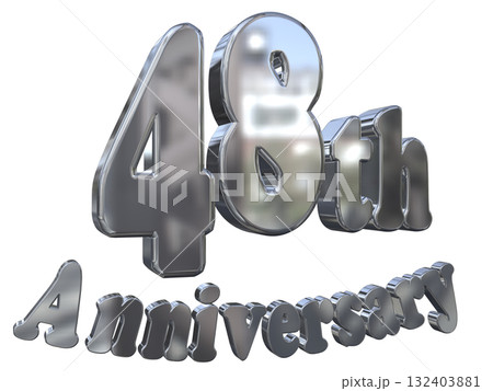 3DCG文字「48th Anniversary/48周年マークキラキラ」 3DCG文字「48th Anniversary/48周年マークキラキラ」 132403881