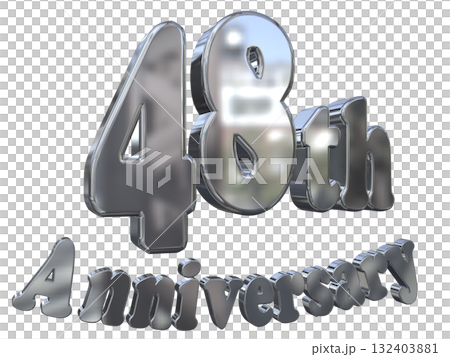 3DCG文字「48th Anniversary/48周年マークキラキラ」 3DCG文字「48th Anniversary/48周年マークキラキラ」 132403881
