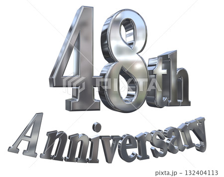 3DCG文字「48th Anniversary/48周年マークキラキラ」 132404113