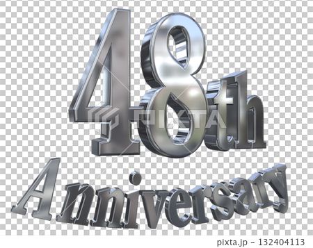 3DCG文字「48th Anniversary/48周年マークキラキラ」 132404113