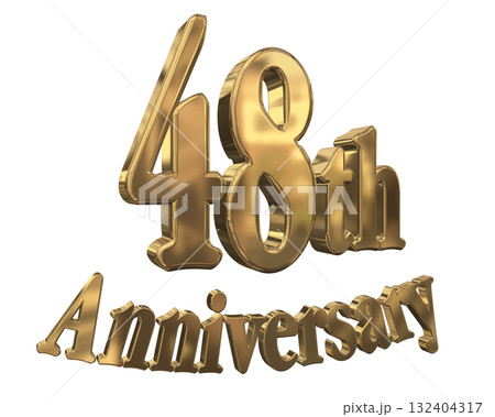 3DCG文字「48th Anniversary/48周年マークキラキラ」 3DCG文字「48th Anniversary/48周年マークキラキラ」 132404317