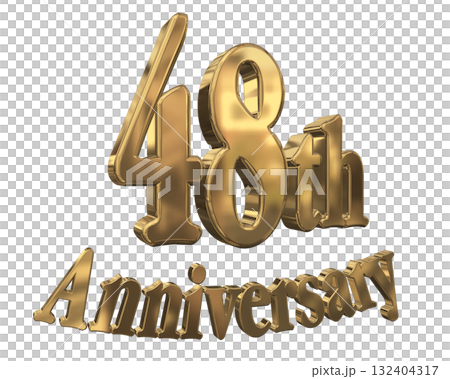 3DCG文字「48th Anniversary/48周年マークキラキラ」 3DCG文字「48th Anniversary/48周年マークキラキラ」 132404317