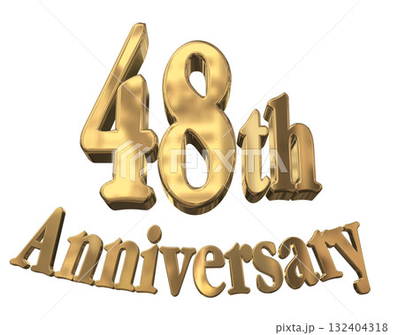 3DCG文字「48th Anniversary/48周年マークキラキラ」 3DCG文字「48th Anniversary/48周年マークキラキラ」 132404318