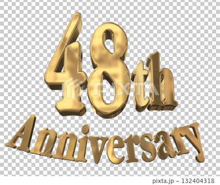 3DCG文字「48th Anniversary/48周年マークキラキラ」 3DCG文字「48th Anniversary/48周年マークキラキラ」 132404318
