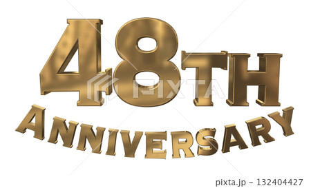 3DCG文字「48th Anniversary/48周年マークキラキラ」 132404427