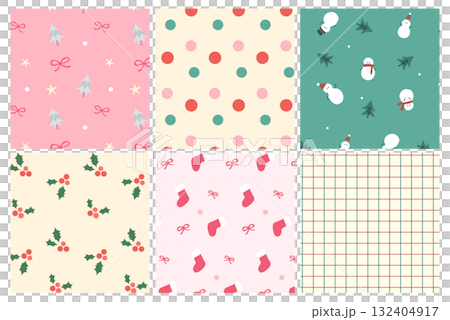 Christmas pattern set wallpaper Christmas pattern set wallpaper 132404917